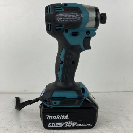 ЗЗ MAKITA マキタ 18v 充電式インパクトドライバ バッテリーx1 充電器 ケース付 TD173D ブルー