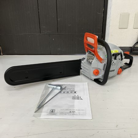 ЗЗ ECHO 2サイクル 40cm 34.0cc チェーンソー レンチ 取説付 GC351L グレー×オレンジ