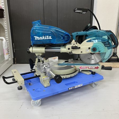 ЗЗ MAKITA マキタ 100v 216mm スライド丸のこ ダストボックス 替刃付 LS0814FL ブルー