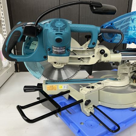 ЗЗ MAKITA マキタ 100v 216mm スライド丸のこ ダストボックス 替刃付 LS0814FL ブルー