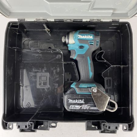 ЗЗ MAKITA マキタ 18v 充電式インパクトドライバ バッテリーx1 ケース付 ※充電器無し TD173D ブルー