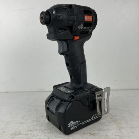 ЗЗ MAX マックス 18v 充電式インパクトドライバ バッテリーx1 充電器 ケース付 PJ-ID153 ブラック