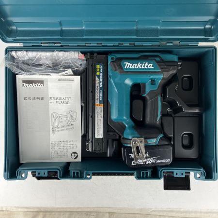 ЗЗ MAKITA マキタ 18v 35mm 充電式面木釘打 バッテリーx1 ケース付 ※充電器無し FN350D ブルー