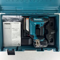 ЗЗ MAKITA マキタ 18v 35mm 充電式ピンタッカ バッテリーx1 ケース付 ※充電器無し PT353D ブルー Cランク