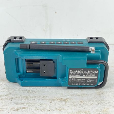 ЗЗ MAKITA マキタ 10.8v 充電式ラジオ 充電器 バッテリー×2付 MR052 ブルー