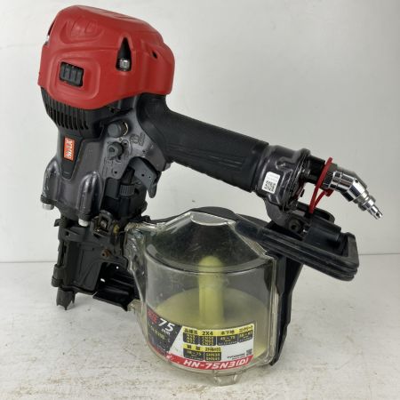 ЗЗ MAX マックス 75mm 高圧 エア釘打ち機 HN-75N3(D) ブラック×レッド