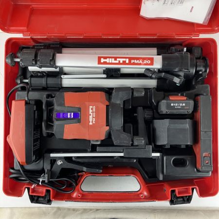 ЗЗ Hilti ヒルティ 10.8v グリーンレーザー墨出し器 受光器 バッテリーx2 三脚 ケース付 PM-40-MG レッド