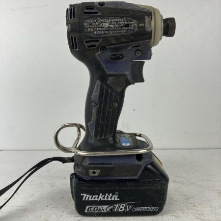 ЗЗ MAKITA マキタ 18v 充電式インパクトドライバ バッテリーx1付 ※充電器無し TD172D パープル