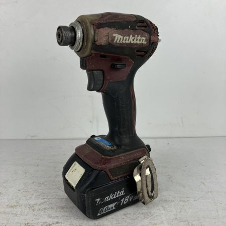 ЗЗ MAKITA マキタ 18v 充電式インパクトドライバ バッテリーx1付 ※充電器無し TD172D オーセンティックレッド
