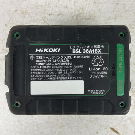 ЗЗ HiKOKI ハイコーキ 36v 100mm ディスクグラインダー バッテリーx1付 ※充電器無し G3610DA グリーン