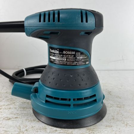 ЗЗ MAKITA マキタ 100v 125mm ランダムオービットサンダ ダストバッグ 取説 箱付 BO5030 ブルー