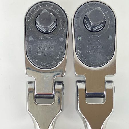 ЗЗ Snap-on スナップオン 3/8 9.5sq 100ギア フレックスヘッドラチェットセット 2本組 トレー付 RAT2FHFEP ブラック×ピンク