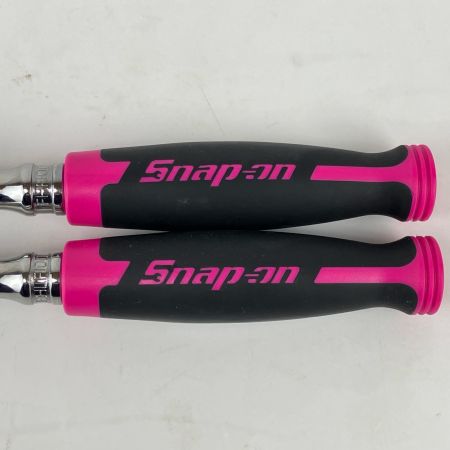 ЗЗ Snap-on スナップオン 3/8 9.5sq 100ギア フレックスヘッドラチェットセット 2本組 トレー付 RAT2FHFEP ブラック×ピンク