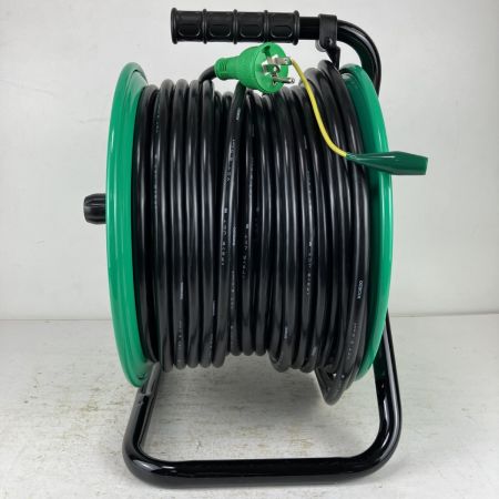 ЗЗ NICHIDO 100v 50m コードリール ドラム FW-E53 グリーン