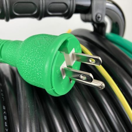 ЗЗ NICHIDO 100v 50m コードリール ドラム FW-E53 グリーン