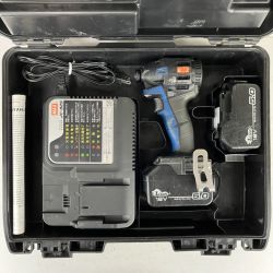 ЗЗ MAX マックス 14.4v/18v 充電式インパクトドライバ バッテリーx2 充電器 ケース付 PJ-ID152 ブルー Cランク