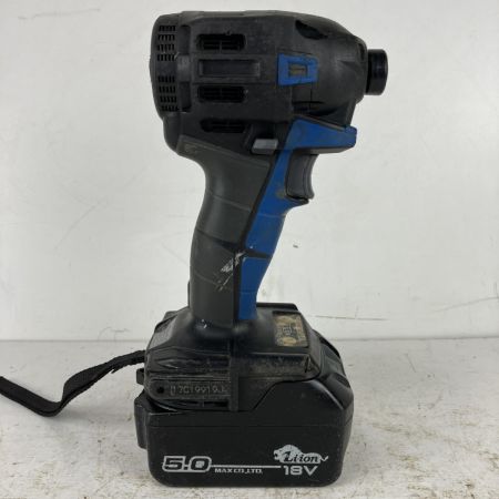 ЗЗ MAX マックス 14.4v/18v 充電式インパクトドライバ バッテリーx2 充電器 ケース付 PJ-ID152 ブルー