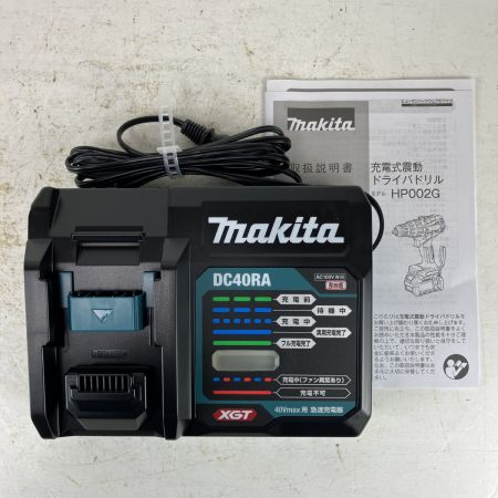 ЗЗ MAKITA マキタ 40v 充電式震動ドライバドリル バッテリーx2 充電器 ケース付 HP002GRDX ブルー