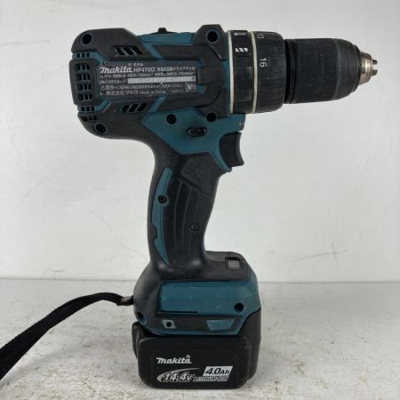 ЗЗ MAKITA マキタ 14.4v 充電式ドライバドリル バッテリーx1付 ※充電器無し HP470D ブルー