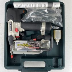 ЗЗ HITACHI 日立 55mm 常圧 ピン釘打機 取説 ケース付 NP55M グレー×ブラック Bランク