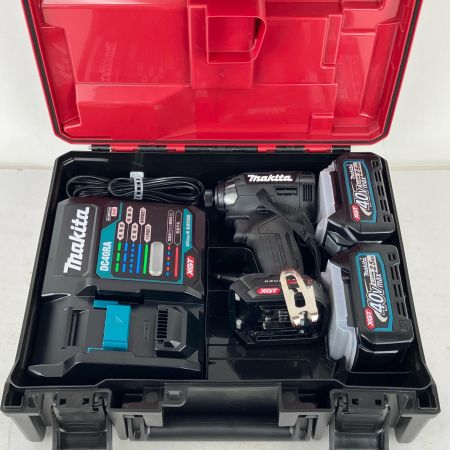 ЗЗ MAKITA マキタ 40v 充電式インパクトドライバ 充電器 バッテリー×2 ケース付 TD002G ブラック