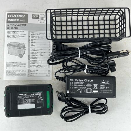 ЗЗ HiKOKI ハイコーキ 14.4v 18v コードレス冷温庫 バッテリー×1 ACアダプタ付 ※充電器なし UL18DBA オリーブ