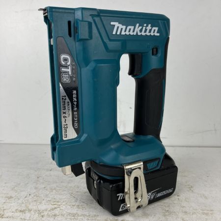ЗЗ MAKITA マキタ 18v 13mm 充電式タッカ バッテリー×1 充電器 ケース付 ST312D ブルー