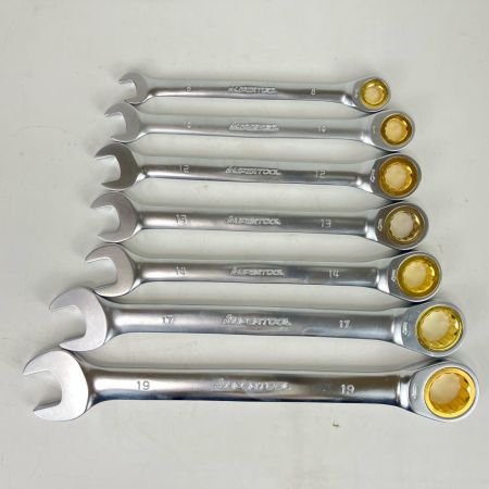 ЗЗ SUPERTOOL ギアレンチ ストレート 7丁組 ケース付 GRW700 シルバー