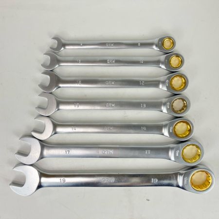 ЗЗ SUPERTOOL ギアレンチ ストレート 7丁組 ケース付 GRW700 シルバー