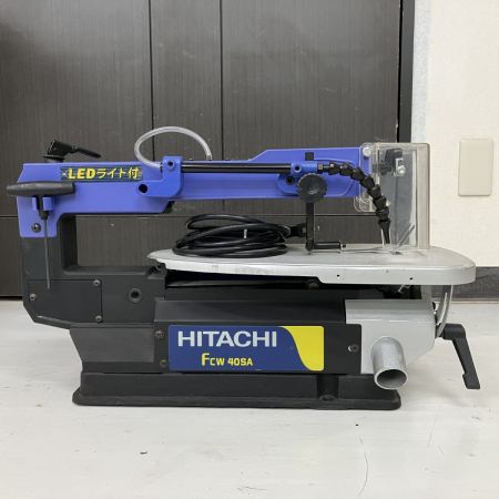 ЗЗ HITACHI 日立 100v 406mm 卓上糸のこ盤 替刃 取説付 FCW40SA パープル×ブラック