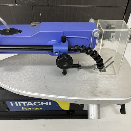 ЗЗ HITACHI 日立 100v 406mm 卓上糸のこ盤 替刃 取説付 FCW40SA パープル×ブラック