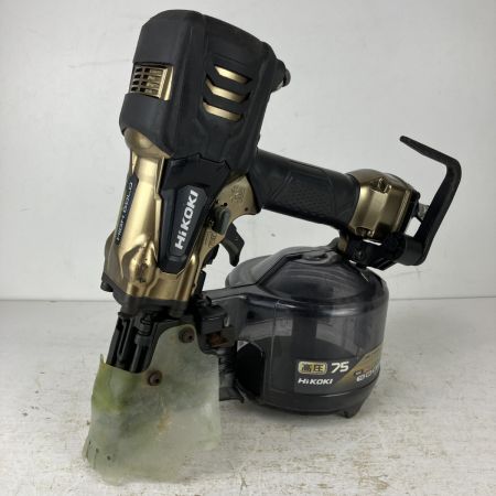 ЗЗ HiKOKI ハイコーキ 75mm 高圧ロール釘打機 ケース付 NV75HR2 ゴールド×ブラック
