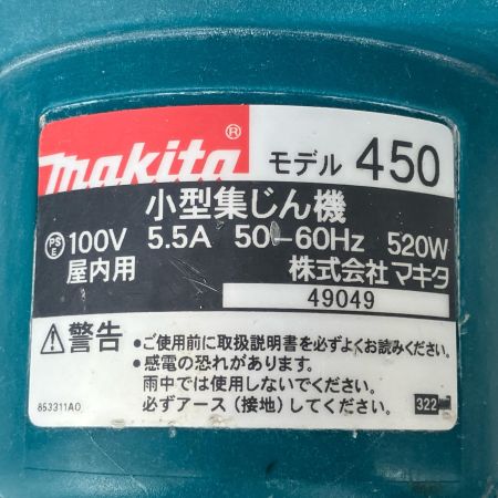 ЗЗ MAKITA マキタ 100v 小型集じん機 ホース ダストバッグ付 450 ブルー