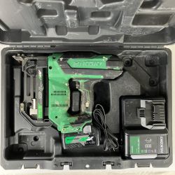 ЗЗ HiKOKI ハイコーキ 36v 38mm コードレスフロアタッカ バッテリーx1 充電器 ケース付 N3604DM グリーン Cランク