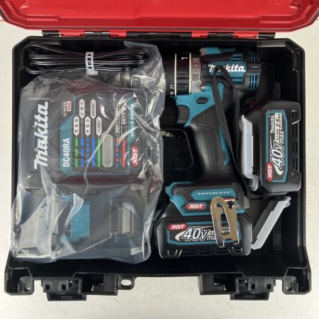 ЗЗ MAKITA マキタ 40v 充電式震動ドライバドリル バッテリーx2 充電器 ケース付 HP002G ブルー