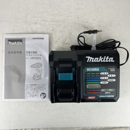 ЗЗ MAKITA マキタ 40v 充電式震動ドライバドリル バッテリーx2 充電器 ケース付 HP002G ブルー