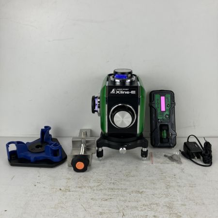 ЗЗ シンワ測定 グリーンレーザー ロボXline-E レーザー墨出し器 受光器 ケース付 ガラス面傷あり 71610 グリーン