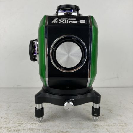 ЗЗ シンワ測定 グリーンレーザー ロボXline-E レーザー墨出し器 受光器 ケース付 ガラス面傷あり 71610 グリーン