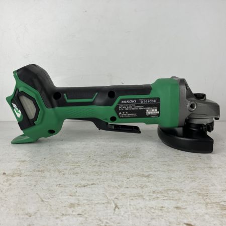 ЗЗ HiKOKI ハイコーキ 36v 100mm ディスクグラインダ 箱付 ※バッテリー、充電器無し G3610DB グリーン