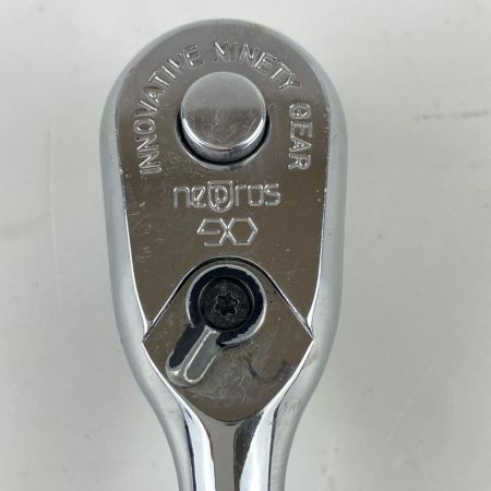 ЗЗ nepros 9.5mm コンパクトロングラチェットハンドル 本体のみ NBRC390L シルバー