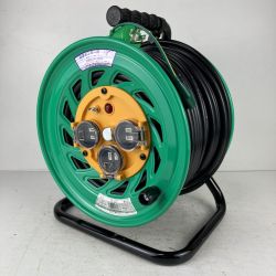 ЗЗ NICHIDO 日動 100v 50m コードリール ドラム FW-E53 グリーン Sランク