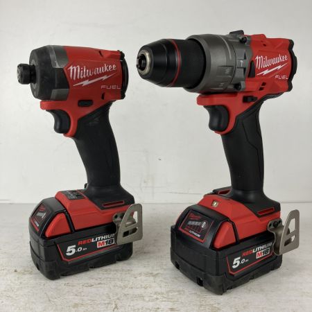 ЗЗ Milwaukee インパクトドライバ 振動ドリルドライバ バッテリーx2 充電器付 M18 FPP2A3-502P JP