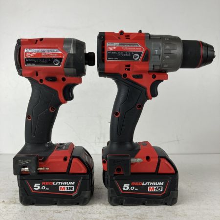 ЗЗ Milwaukee インパクトドライバ 振動ドリルドライバ バッテリーx2 充電器付 M18 FPP2A3-502P JP