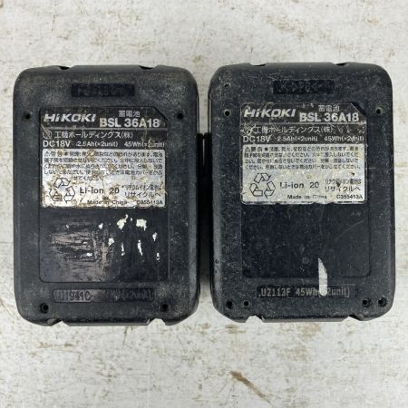 ЗЗ HiKOKI ハイコーキ 36v 19mm インパクトレンチ バッテリーx2付 ※充電器無し WR36DA グリーン×ブラック