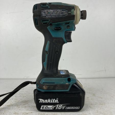 ЗЗ MAKITA マキタ 18v 充電式インパクトドライバ バッテリーx1付 ※充電器無し TD172D ブルー
