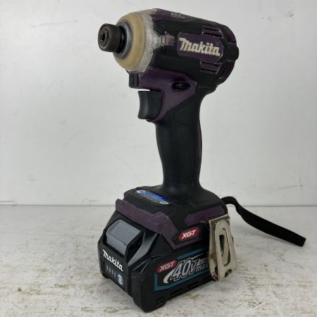 ЗЗ MAKITA マキタ 40v 充電式インパクトドライバ バッテリーx1 充電器 ケース付 TD001G パープル