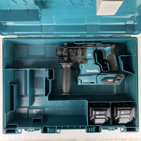 ЗЗ MAKITA マキタ 40v 20mm 充電式ハンマドリル バッテリーx2 ケース付 ※充電器無し HR010G ブルー