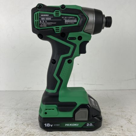 ЗЗ HiKOKI ハイコーキ 18v コードレスインパクトドライバ バッテリーx2 充電器 ケース付 WH18DD グリーン