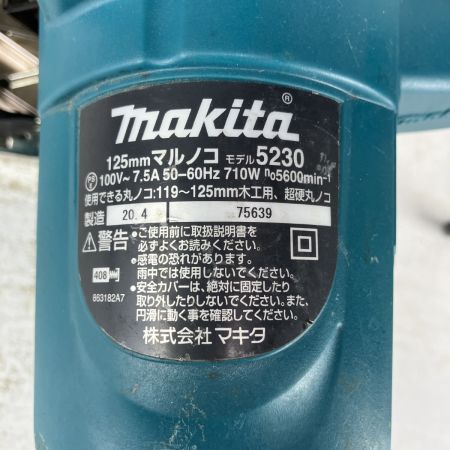 ЗЗ MAKITA マキタ 100v 125mm 丸のこ 5230 ブルー