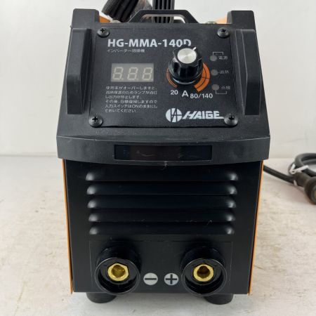 ЗЗ HAIGE ハイガー 100v/200v インバーター溶接機 HG-MMA-140D オレンジ